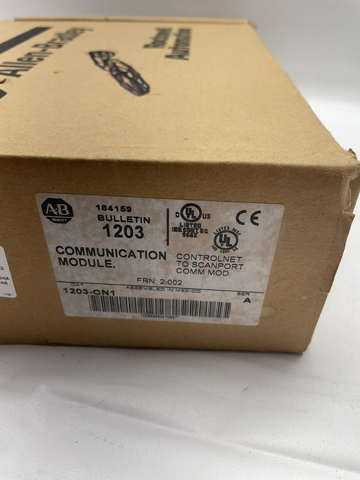 1203-CN1 NEW ALLEN BRADLEY SERIES A CONTROLNET TO SCANPORT COMM MODULE NIB VFD