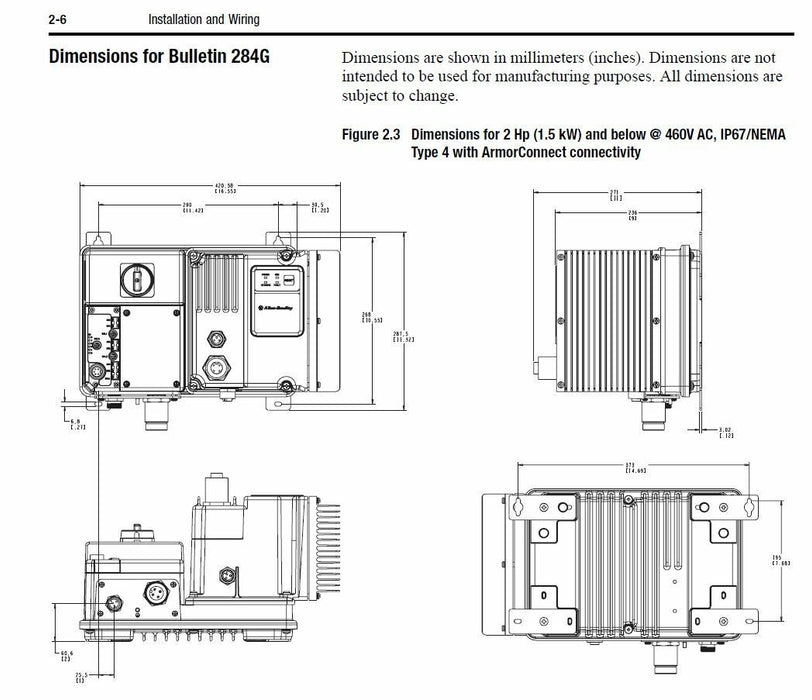 284G ALLEN BRADLEY ARMORSTART CONTROL MODULE 284G-FVD2P3D-N-RG-CBG-DB1-EMI 32220