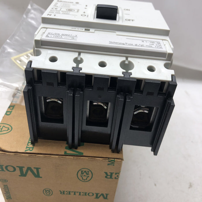 NEW MOELLER N1-100-NA 3-POLE MOLDED CASE DISCONNECT CIRCUIT BREAKER 100A EATON