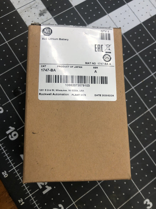 1747-BA 2020 FACTORY SEALED SLC LITHIUM BATTERY ALLEN BRADLEY PLC BACKUP BATTERY