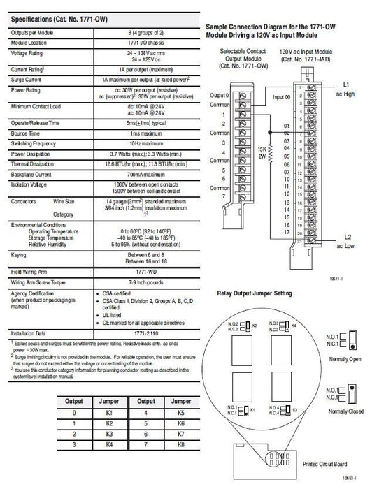 1771-OW NEW SEALED ALLEN BRADLEY  SER A OUTPUT MODULE 1771OW