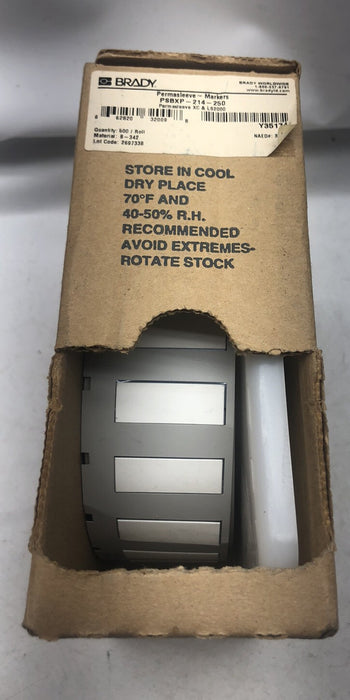 NEW PSBXP-214-250 BRADY PERMASLEEVE PS WIRE MARKERS