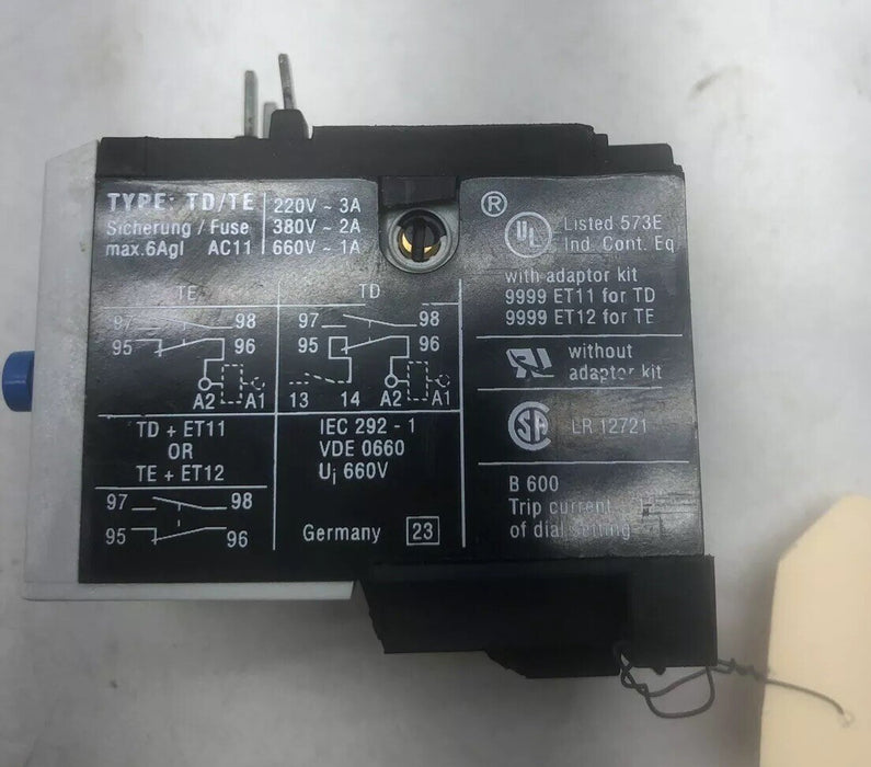READ SQUARE D 9065 TD 5.5 THERMAL OVERLOAD RELAY 5.5A TO 8A