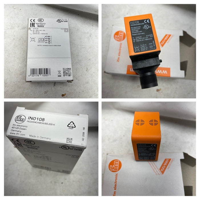 NEW IFM EFECTOR IN0108 IND2004DABOA-200-K DUAL INDUCTIVE ACTUATORS IN0108 Prox