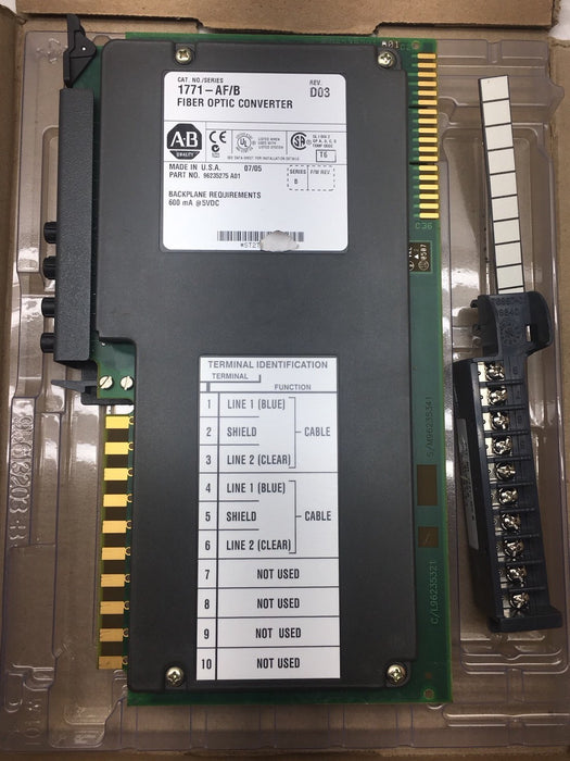 NEW ALLEN BRADLEY 1771-AF FIBER CONVERTER 2005 NIB