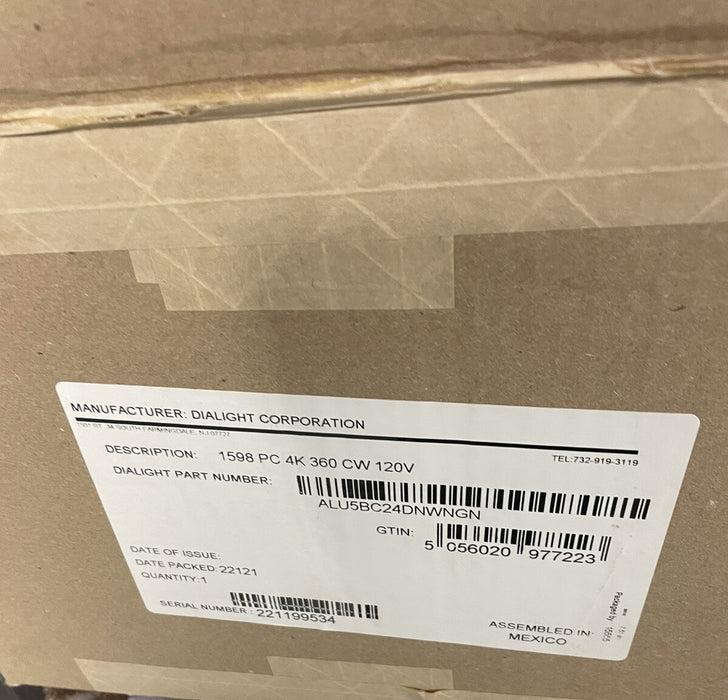 DIALIGHT DUROSITE LED AREA LIGHT 100V -277VAC  ALU5BC24DNWNGN 1598 PC 4K 360 CW