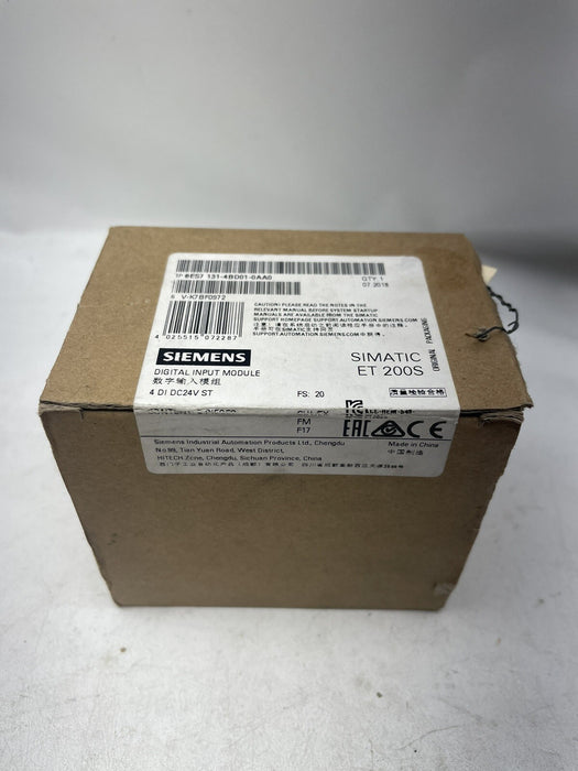 CASE OF 5 NEW 2018 6ES7 131-4BD01-0AA0 SIEMENS SIMATIC ET 200S DIGITAL IN SEALED