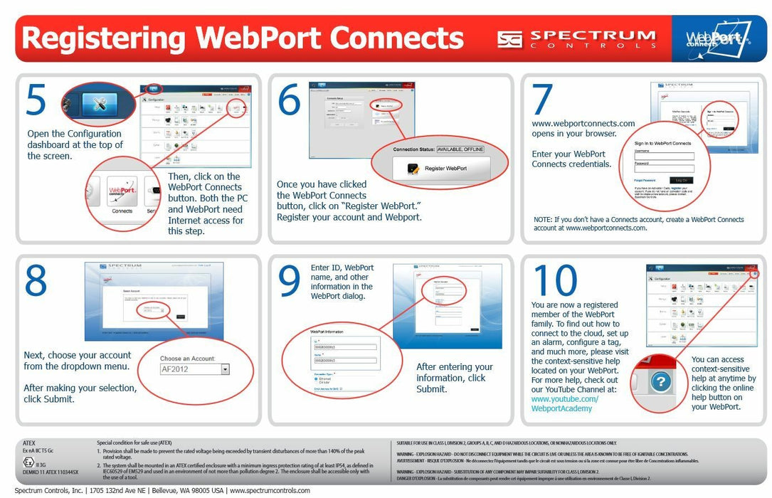 WP-R-ET-SW-0 WebPort NEW SEALED SPECTRUM CONTROLS