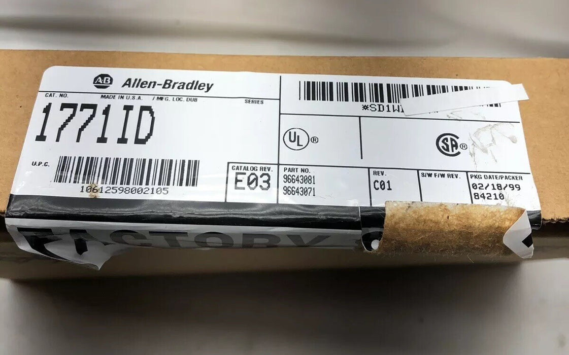 New Allen-Bradley 1771-ID16 Isolated 120V Digital Input Module READ