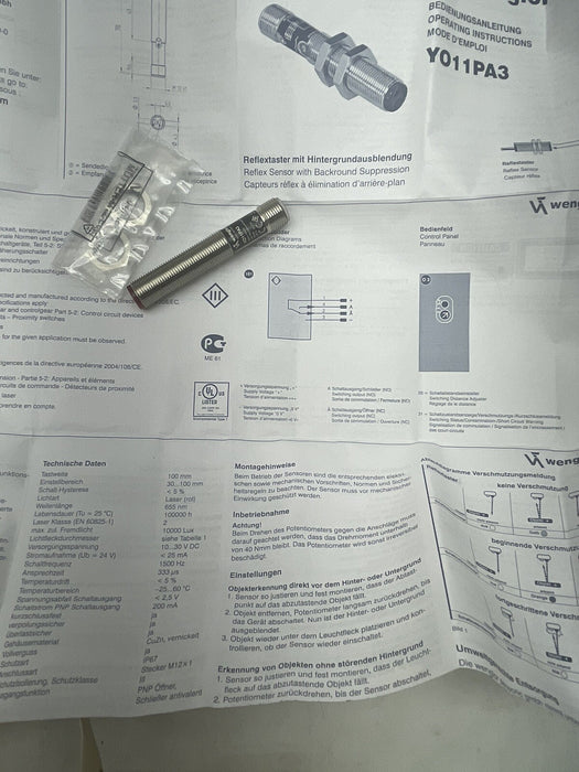 NEW WENGLOR YO11PA3 REFLEX SENSOR LASER DISTANCE SENSOR