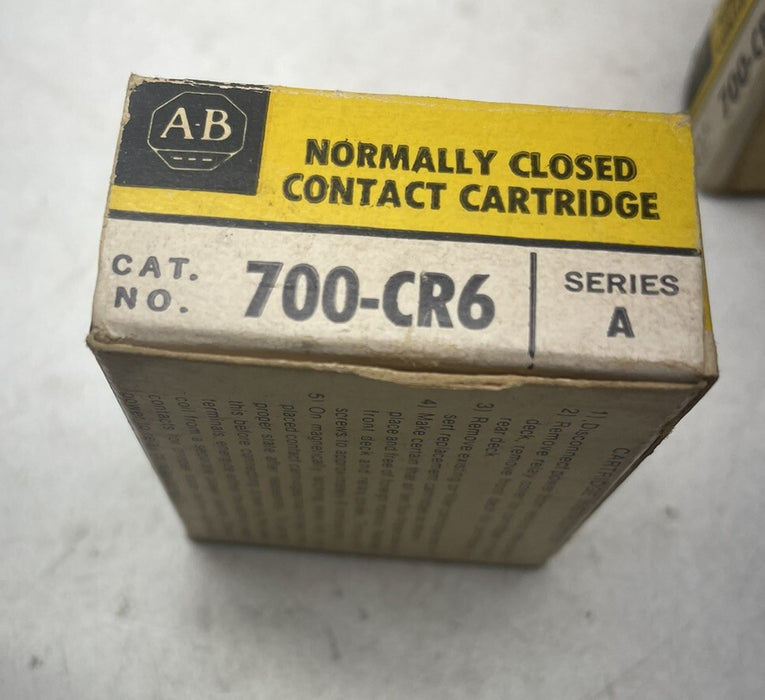 NEW ALLEN BRADLEY 700-CR6 CONTACT CARTRIDGE TYPE R RELAY N.C.