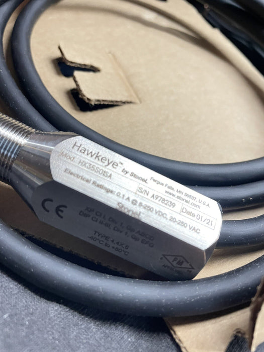 NEW HX35S01SA HAWKEYE BY STONEL HK PROXIMITY SWITCH SOLID STATE SS limit switch