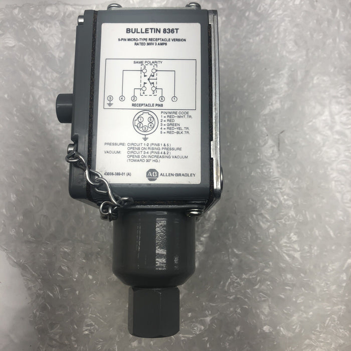 NEW 836T 2017 ALLEN BRADLEY 836T-T253JX119 BULLETIN PRESSURE CONTROL SWITCH NIB