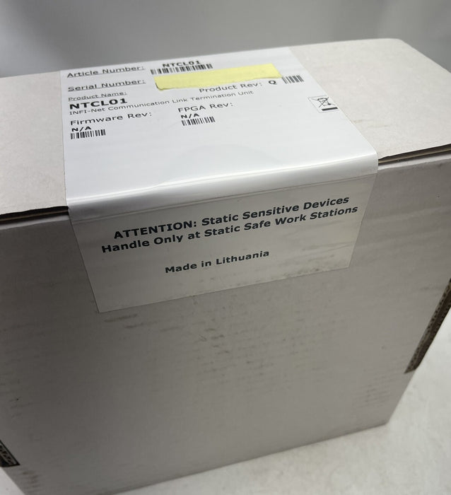 NEW SEALED ABB NTCL01 INFINET Communication Link Termination Unit rev Q