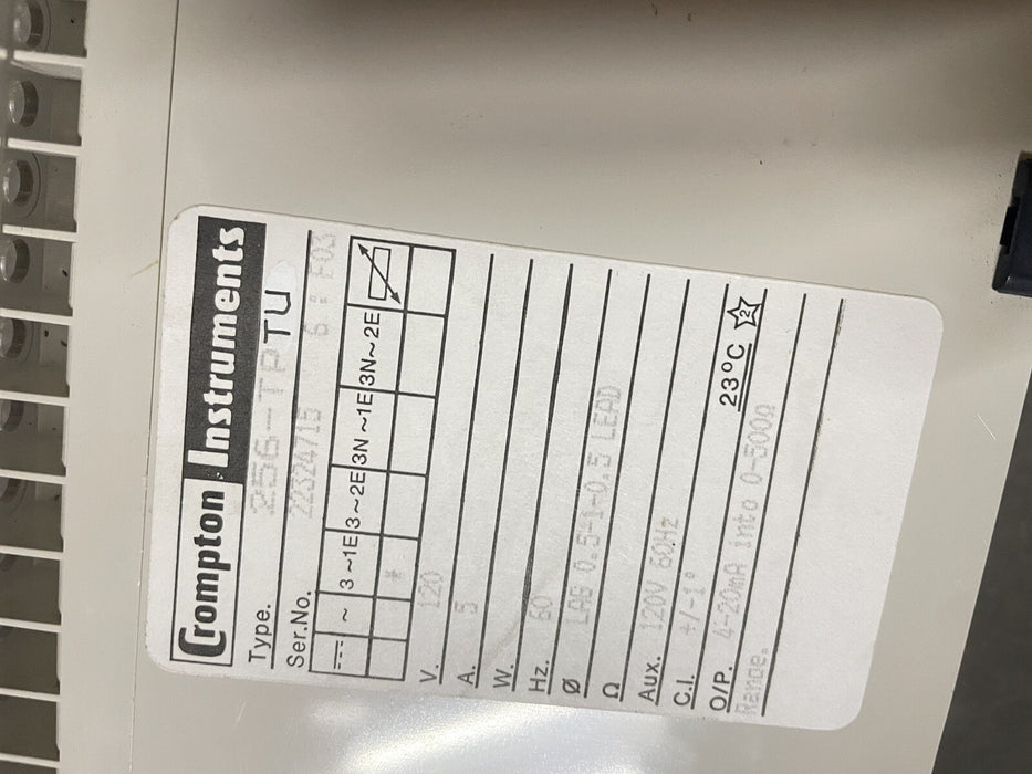 256-TPTU-00H6-C6-Z1-D6 NEW PALADIN CRPMPTON INSTRUMENTS PHASE ANGLE TRANSDUCER