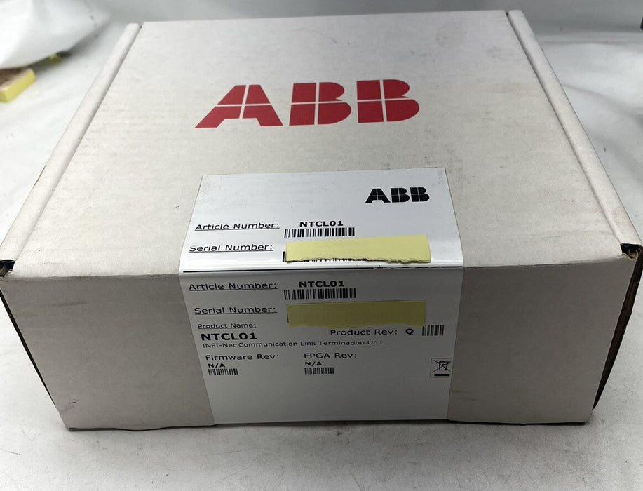 NEW SEALED ABB NTCL01 INFINET Communication Link Termination Unit rev Q