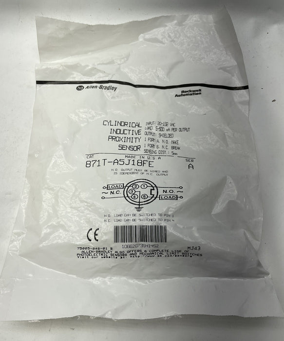 NEW FACTORY SEALED ALLEN BRADLEY 871T-A5J18FE SERIES A INDUCTIVE PROX SENSOR