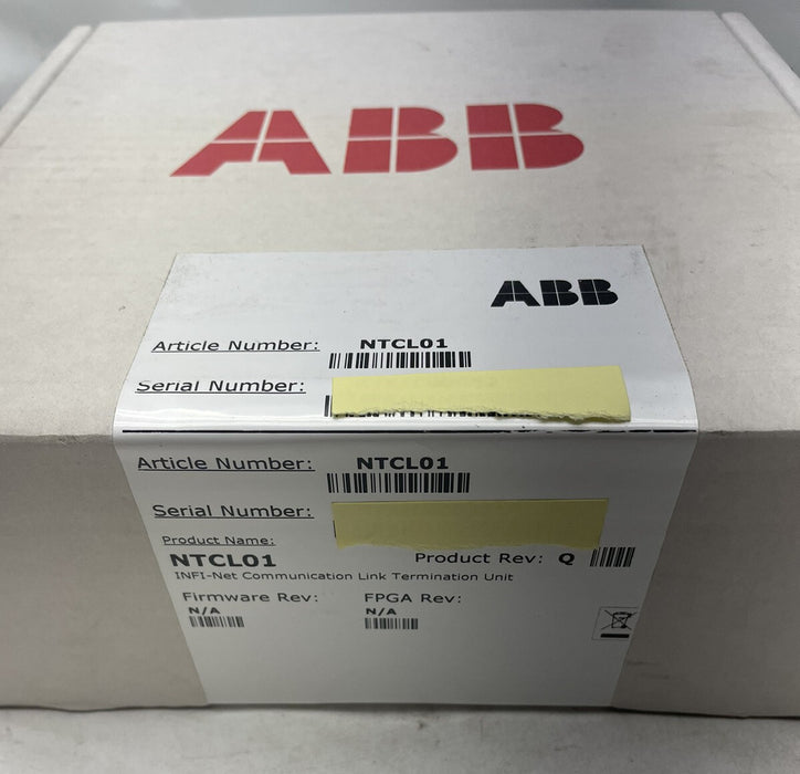 NEW SEALED ABB NTCL01 INFINET Communication Link Termination Unit rev Q