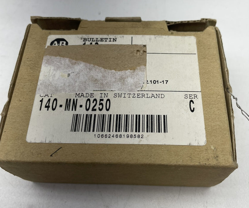 NEW ALLEN BRADLEY 140-MN-0250 MANUAL MOTOR STARTER W/ ADJ OVERLOAD