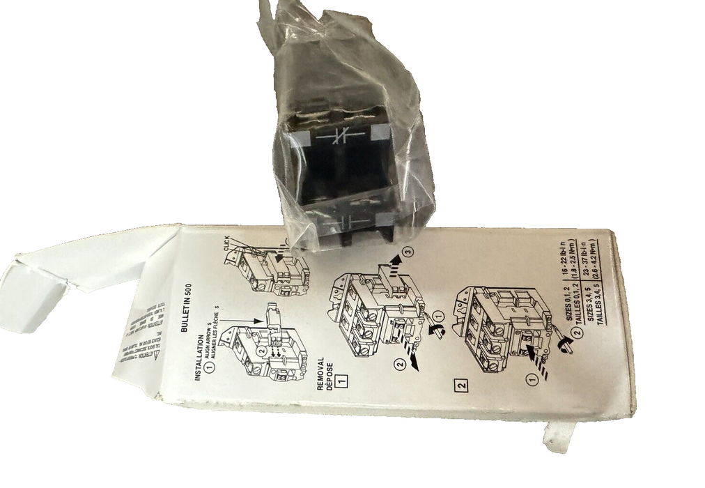 595-AB NEW ALLEN-BRADLEY MOTOR STARTER AUXILIARY CONTACT AUX NO NC