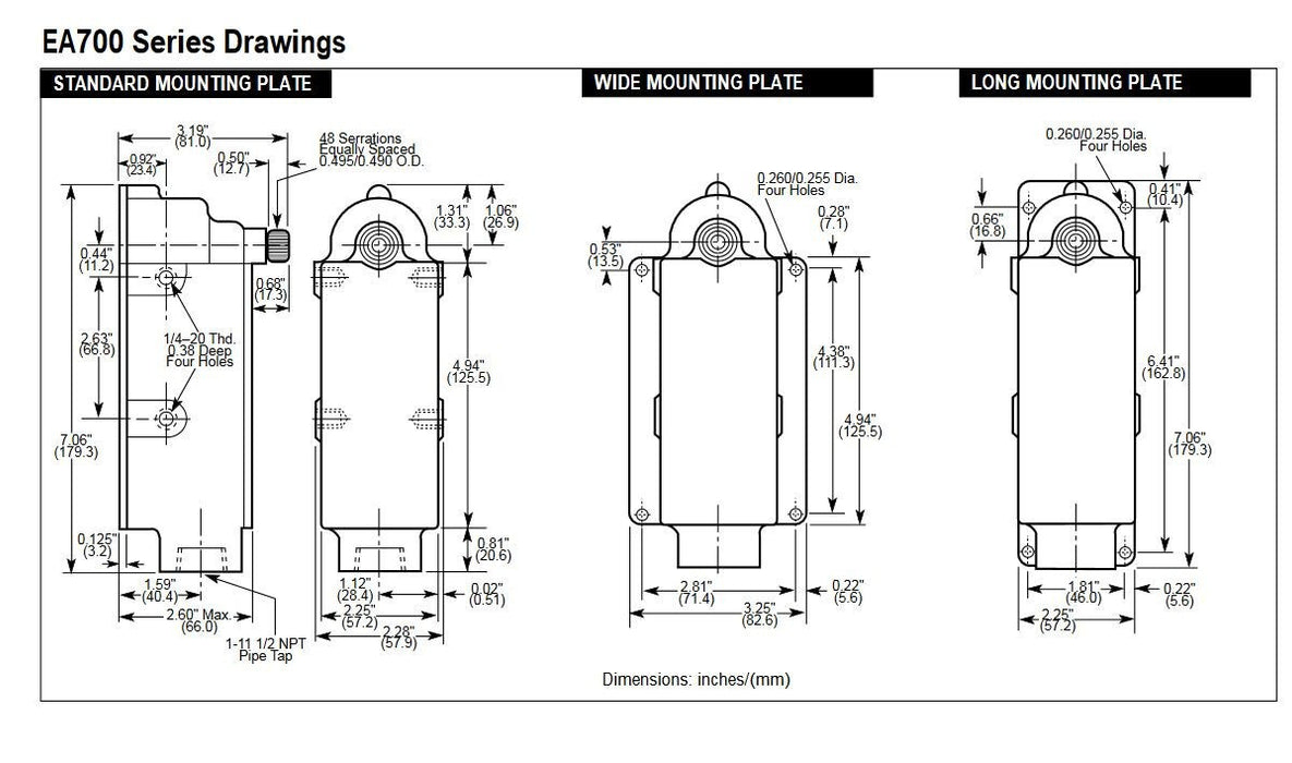 EA700 NEW NAMCO LIMIT SWITCH 4 N.O  CONTACT CW/CCW SNAP-LOCK EA700-80100
