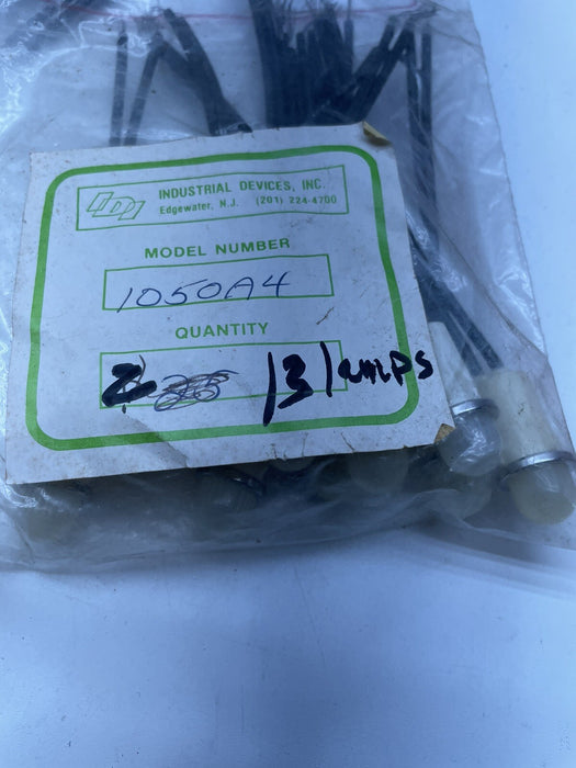 52PC NEW 1050A4 120 VAC PILOT LIGHT LAMPS W/ FLYING LEADS CLEAR WHITE RED GREEN