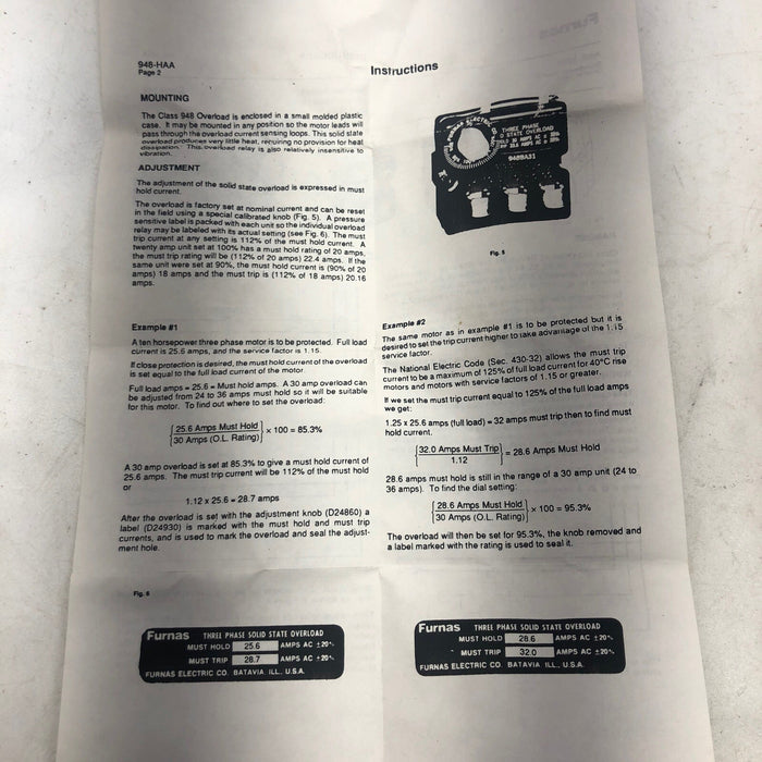 NEW FURNAS CONTROL MODULE 948AA32E THREE PHASE SOLID STATE OVERLOAD