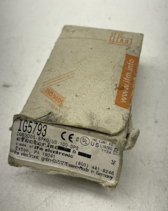 NEW IFM IG5793 IGB3005-BPKG/US-100-DPS 5mm SENSING 18-36 VDC