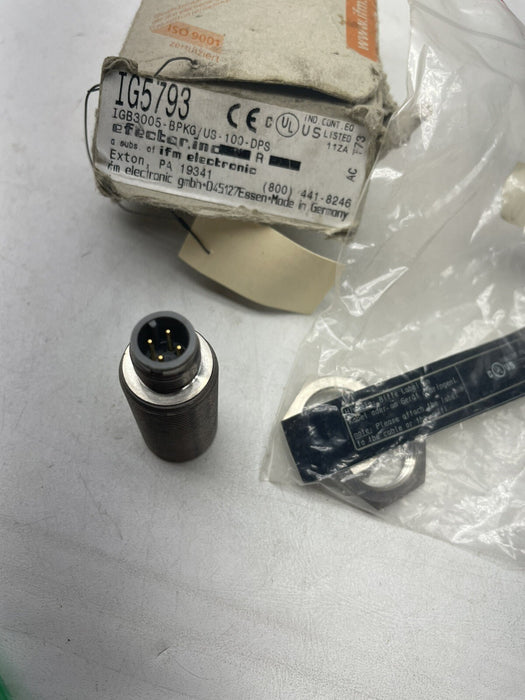 NEW IFM IG5793 IGB3005-BPKG/US-100-DPS 5mm SENSING 18-36 VDC