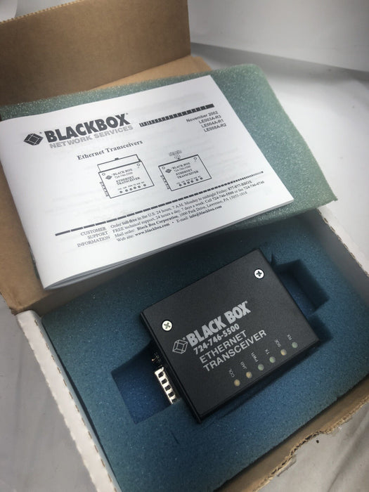 NEW BLACK BOX LE008A-R2 ETHERNET TRANSCEIVER