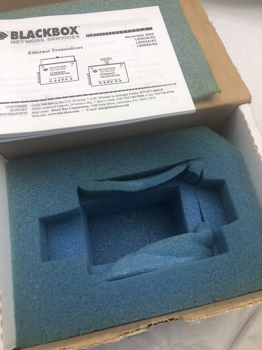 NEW BLACK BOX LE008A-R2 ETHERNET TRANSCEIVER