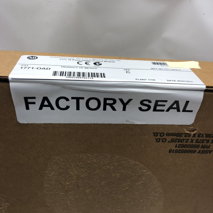 1771-OAD New Sealed 2016 Allen-Bradley 120vac 16Pt PLC-5 Digital Output Module