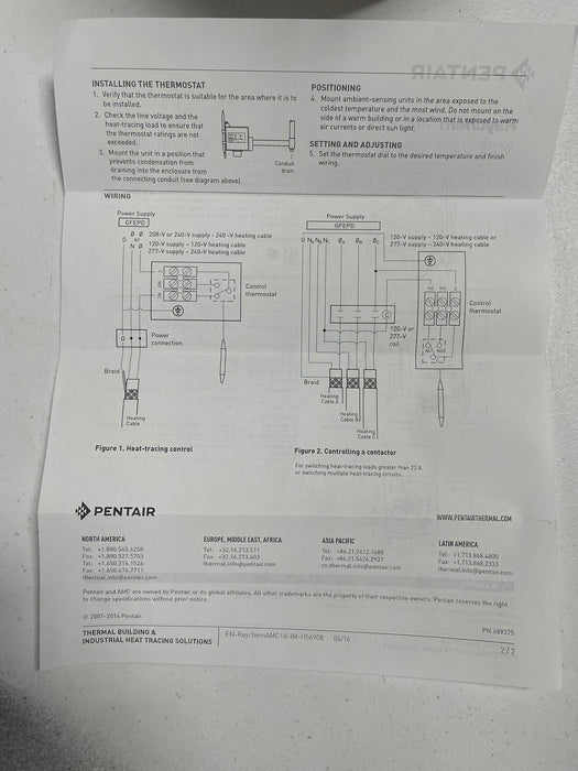 NEW AMC-1A LINE SENSING THERMOSTAT PENTAIR INVENT RAYCHEM 573977-000 AMC1A