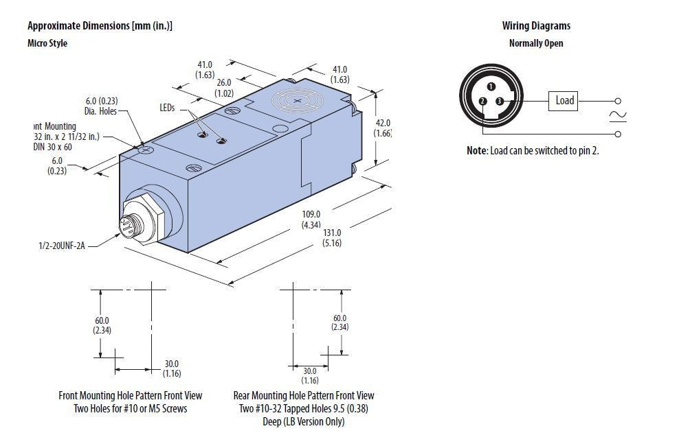 NEW 802PR-LBAK1 /E ALLEN BRADLEY Proximity Switch Mini QD AC/DC TOP SENSING