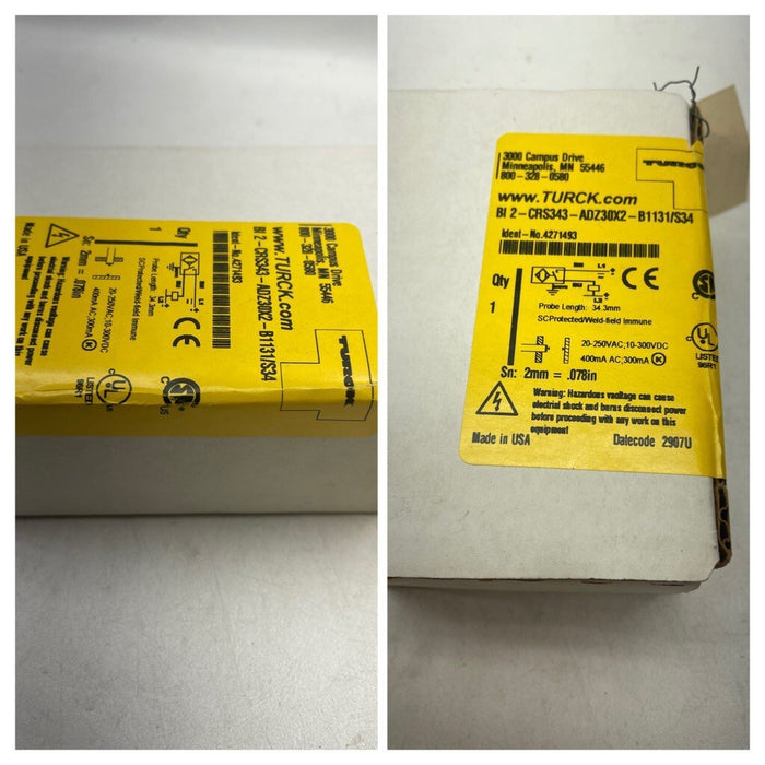 NEW TURCK INDUCT CYLINDER POSITION SENSOR BI 2-CRS343-ADZ30X2-B113/S34 4271493