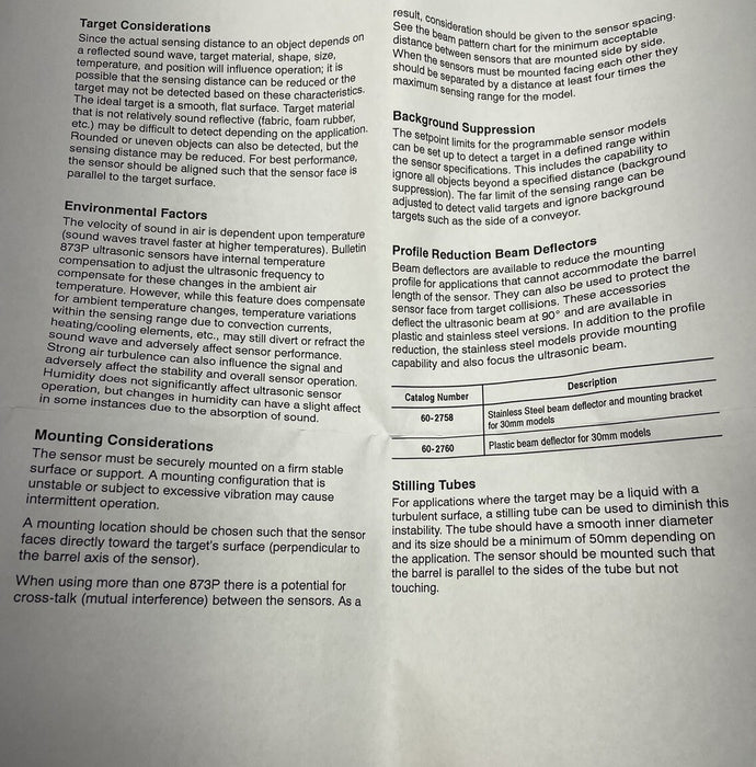 NEW ALLEN BRADLEY 873P-DCAC2S-D5 ULTRASONIC PROXIMITY SENSOR PNP X 2 19-30VDC