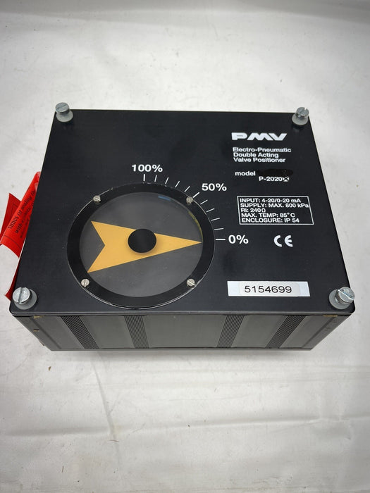 NEW PMV P-2020 ELECTRO-PNEUMATIC DOUBLE ACTING VALVE POS P2020NE-30F01-PV9DA-ZN