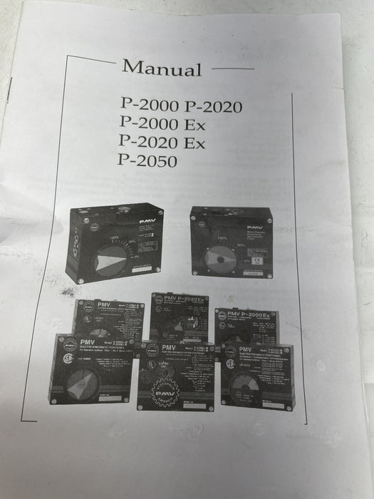 NEW PMV P-2020 ELECTRO-PNEUMATIC DOUBLE ACTING VALVE POS P2020NE-30F01-PV9DA-ZN