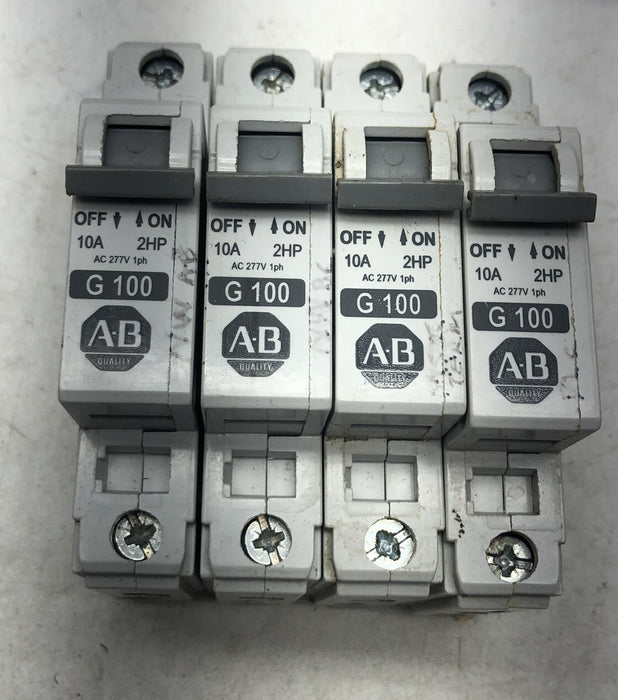 LOT OF 6 1491-CB1 2HP 10 AMP ALLEN BRADLEY MANUAL MOTOR CONTROLLER G 100 G100