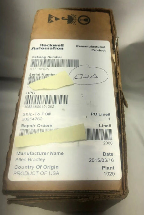 REMAN Allen Bradley 1771-IFE /A  PLC-5 Analog Input Module