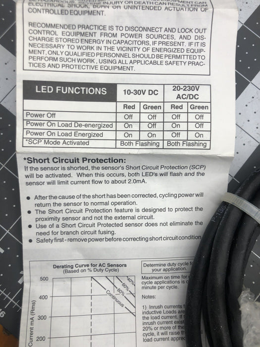 NAMCO / DANAHER CONTROLS EE530-74410 PXSW 30mm LONG, 2-220VAC , CBL N.O UNSHD