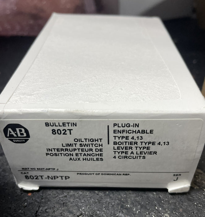 802T-NPTP   2022 Brand New Allen Bradley 802T-NPTP /J Limit Switch