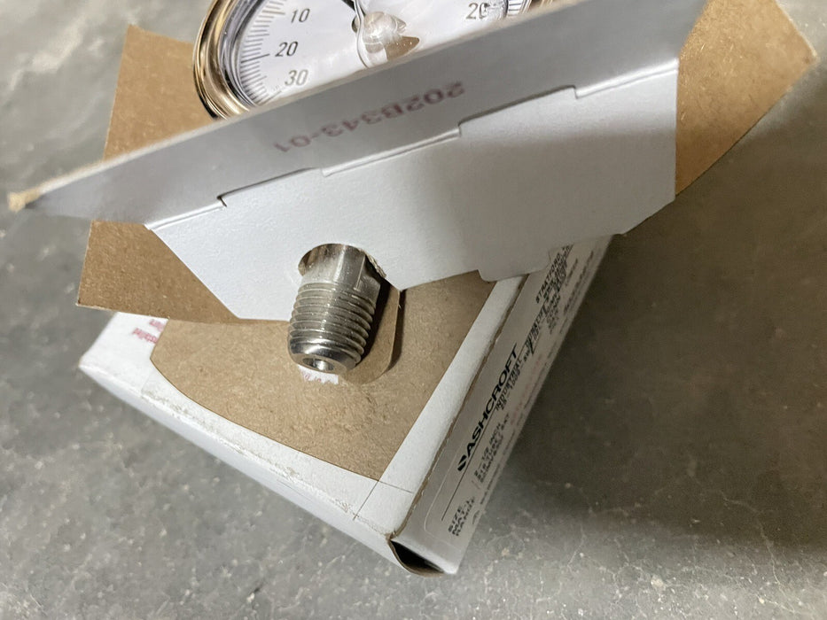 NEW ASHCROFT DURALIFE 25-1009-swL-02l-30IMV&30# GLYCERINE FILL 2 1/2" GAUGE