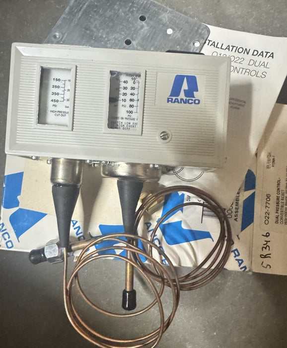Ranco 022-7706 Dual Function Pressure Refrigeration Control O22-7706