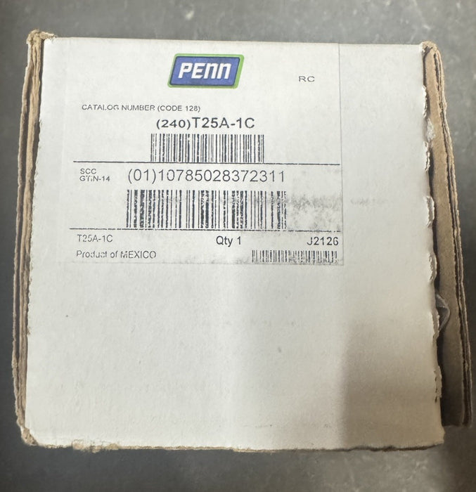 NEW PENN T25A-1C  THERMOSTAT 2 STAGE ROOM THERMOSTAT 40-90 DEG F