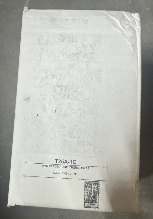 NEW PENN T25A-1C  THERMOSTAT 2 STAGE ROOM THERMOSTAT 40-90 DEG F