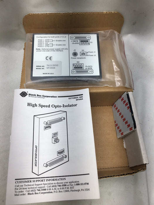 SP340A NEW IN ORIG PACKAGING BLACK BOX HIGH SPEED OPTO-ISOLATOR