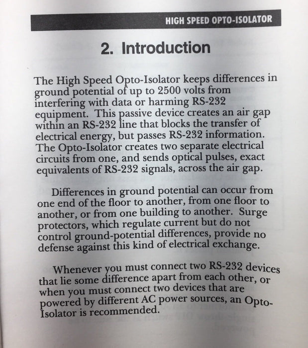 SP340A NEW IN ORIG PACKAGING BLACK BOX HIGH SPEED OPTO-ISOLATOR