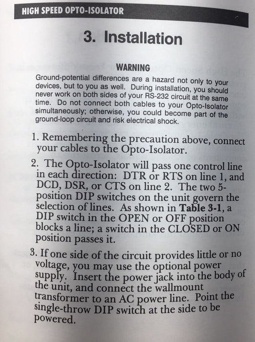 SP340A NEW IN ORIG PACKAGING BLACK BOX HIGH SPEED OPTO-ISOLATOR