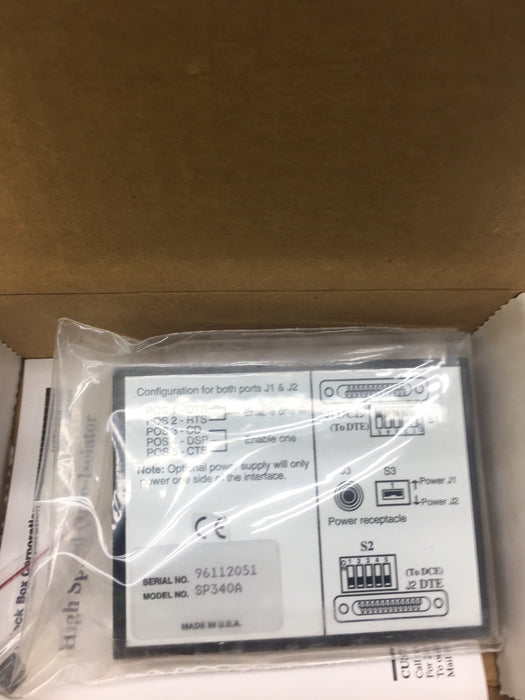 SP340A NEW IN ORIG PACKAGING BLACK BOX HIGH SPEED OPTO-ISOLATOR